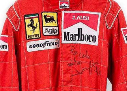 1991 Jean Alesi Race Worn Ferrari F1 Suit