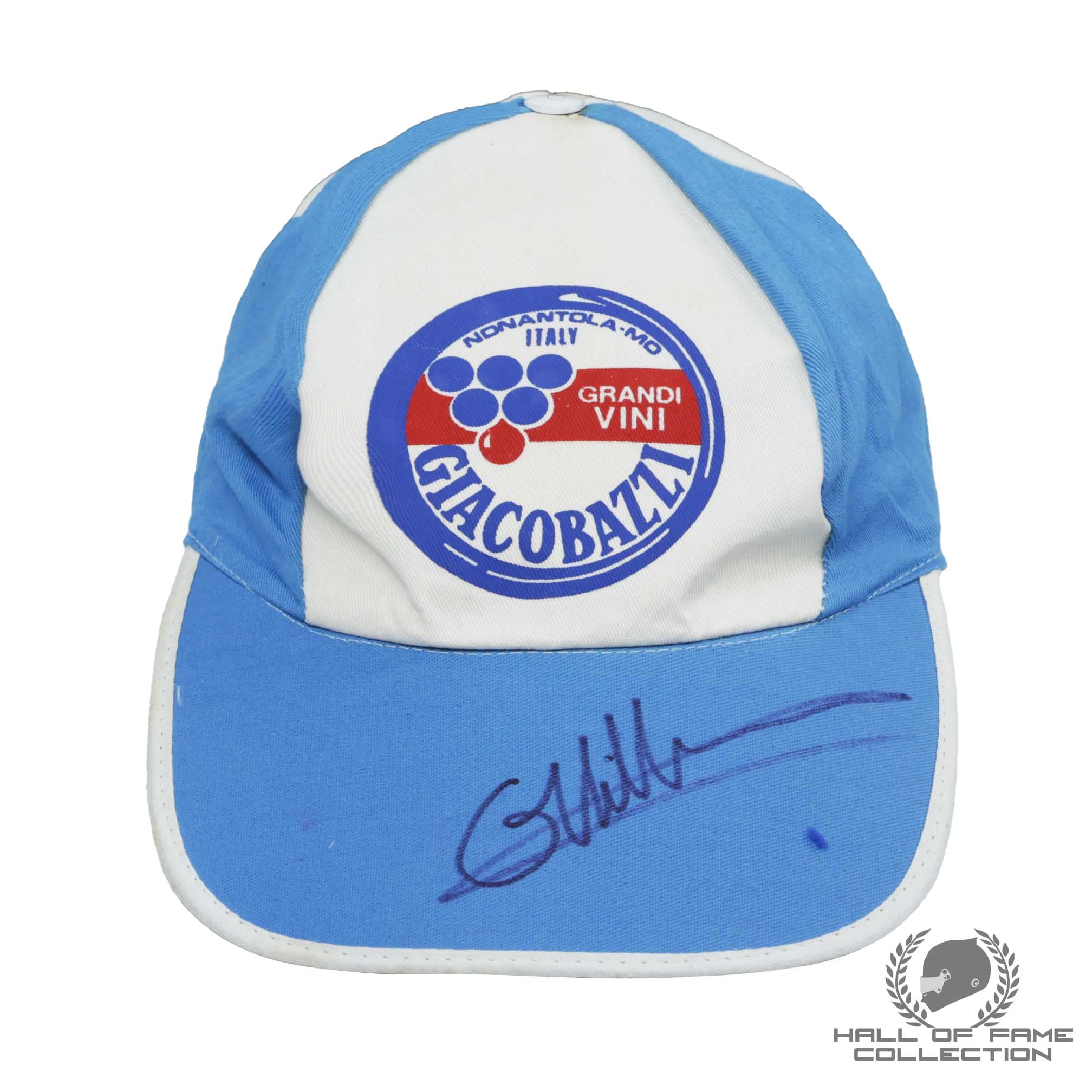 Gilles Villeneuve Signed Personal Sponsor Giacobazzi F1 Hat