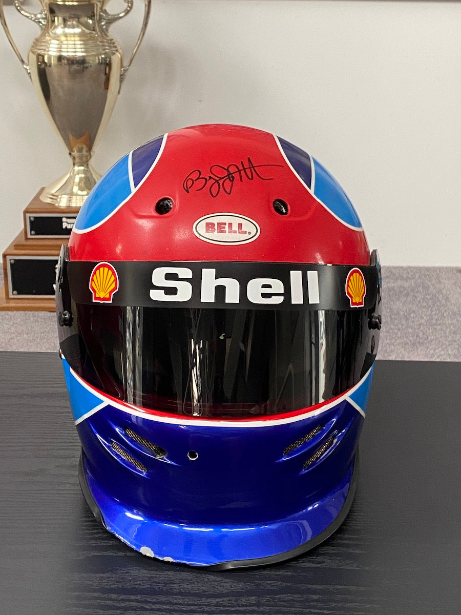 1998 Bryan Herta Signed Race Used Team Rahal IndyCar Helmet