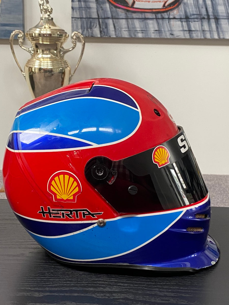 1998 Bryan Herta Signed Race Used Team Rahal IndyCar Helmet