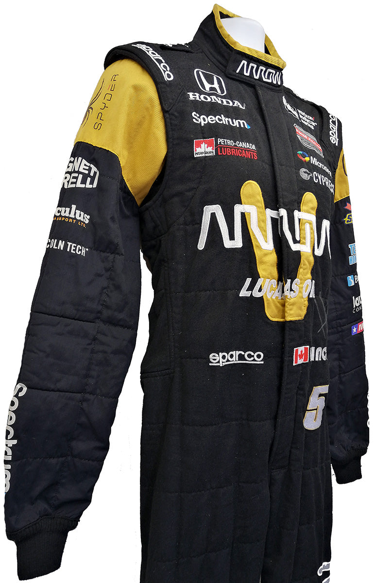 2017 James Hinchcliffe Signed Schmidt Peterson Motorsports Race Used IndyCar Suit