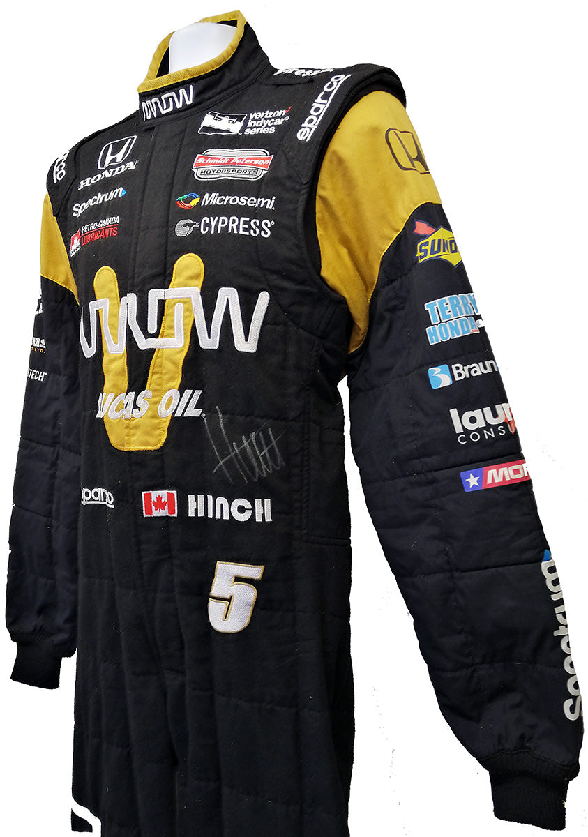 2017 James Hinchcliffe Signed Schmidt Peterson Motorsports Race Used IndyCar Suit