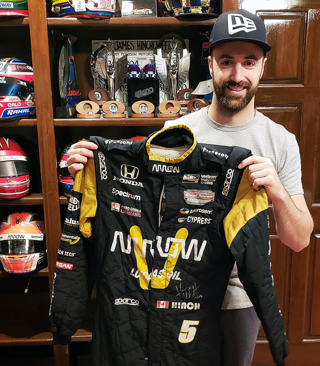 2017 James Hinchcliffe Signed Schmidt Peterson Motorsports Race Used IndyCar Suit