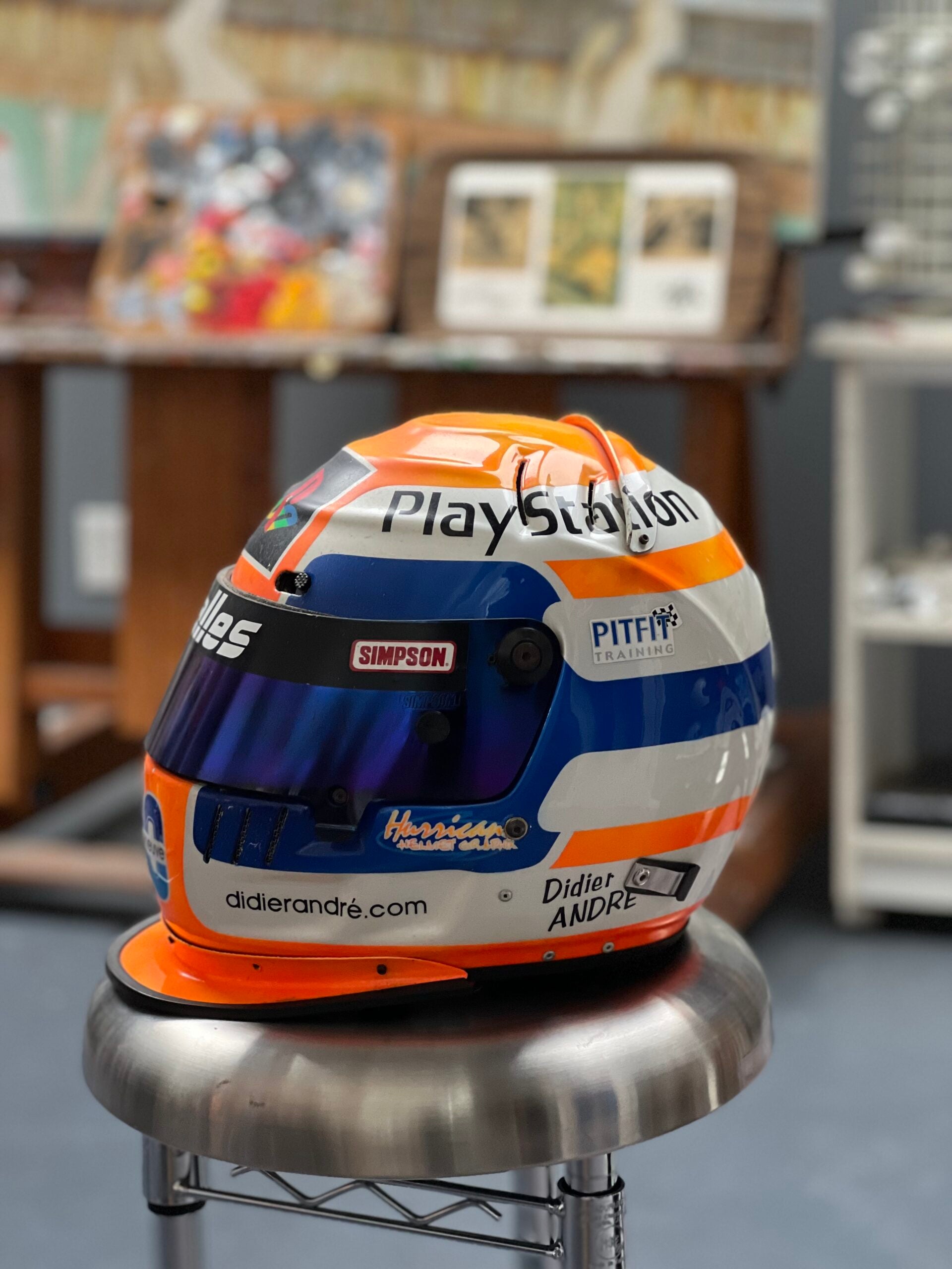 2001 Didier Andre Race Used Galles Racing IndyCar Helmet