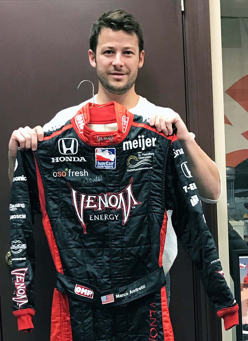 2009 Marco Andretti Signed Venom Andretti Autosport Race Worn Suit