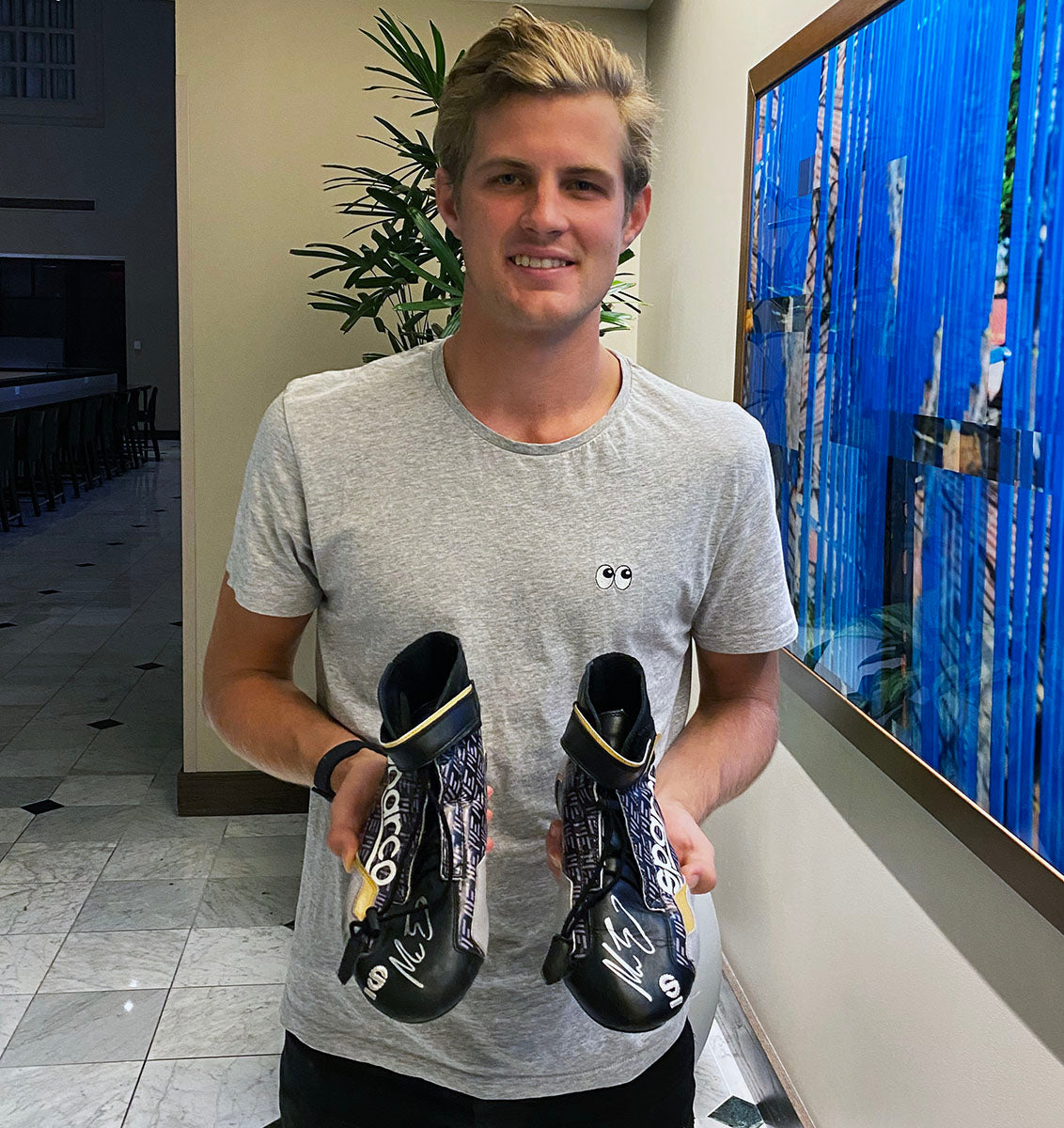 2019 Marcus Ericsson Signed Race Used Indy 500 SPM IndyCar Boots