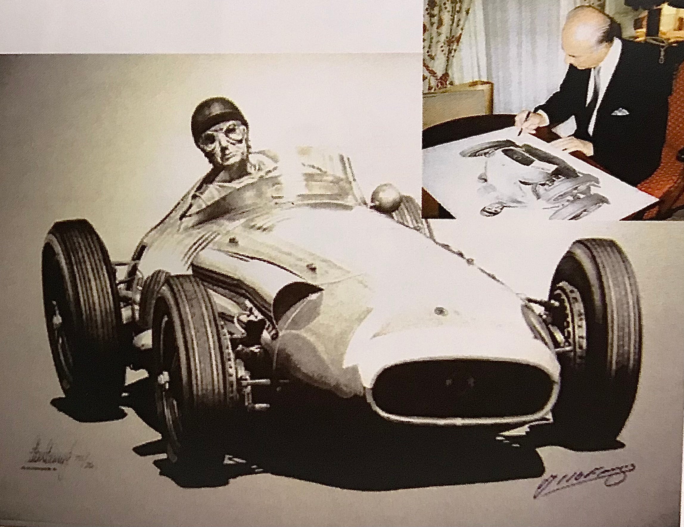 1957 Juan Manuel Fangio "My Greatest Race" Limited Edition Autographed Print