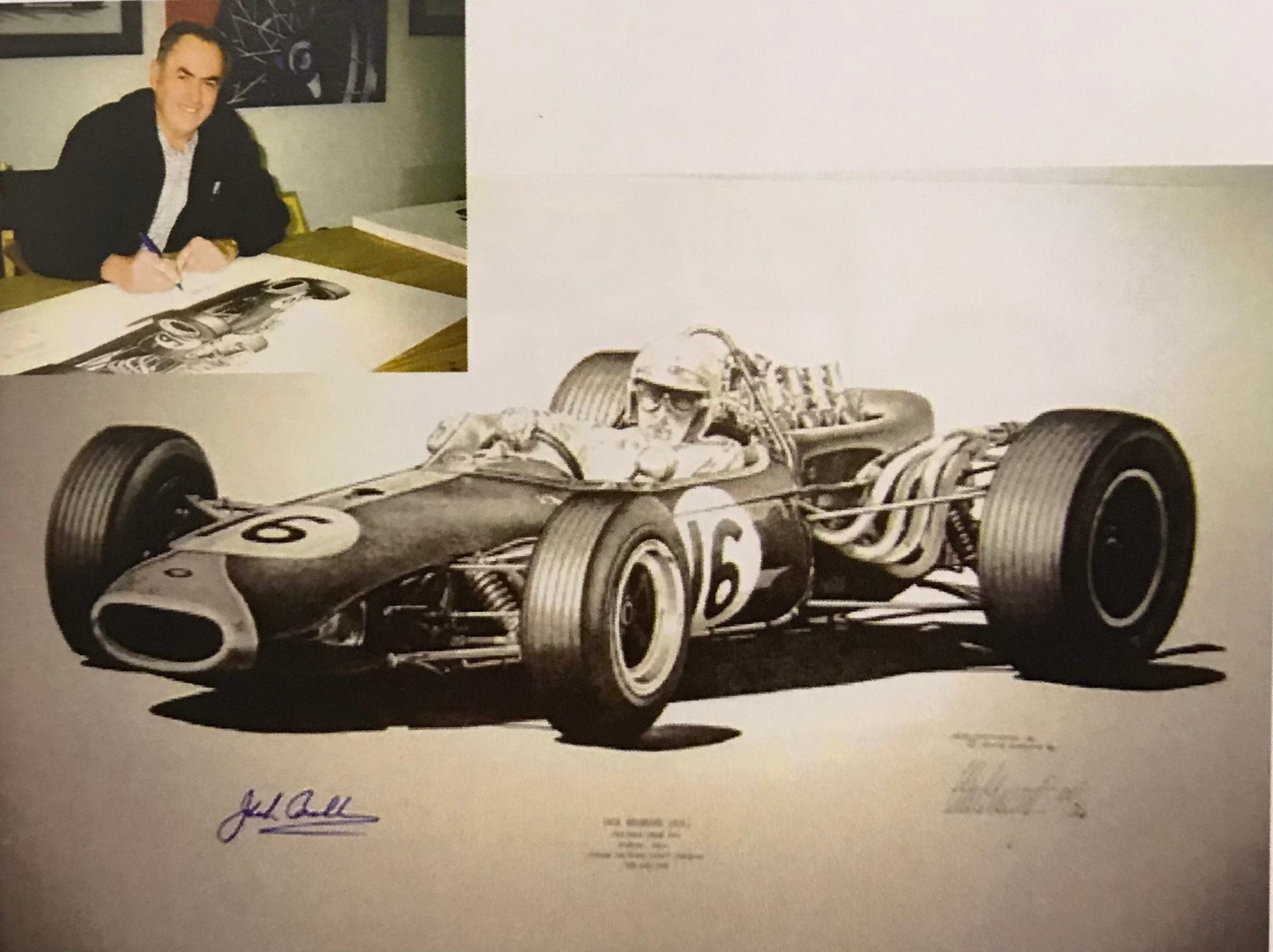 1966 Sir Jack Brabham F1 Champion Limited Edition Autographed Print