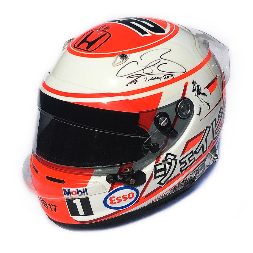 2015 Jenson Button Signed Race Used Hungarian Grand Prix McLaren F1 Helmet