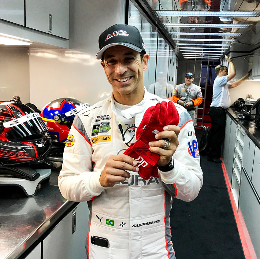 2017 Helio Castroneves, race worn Puma gloves