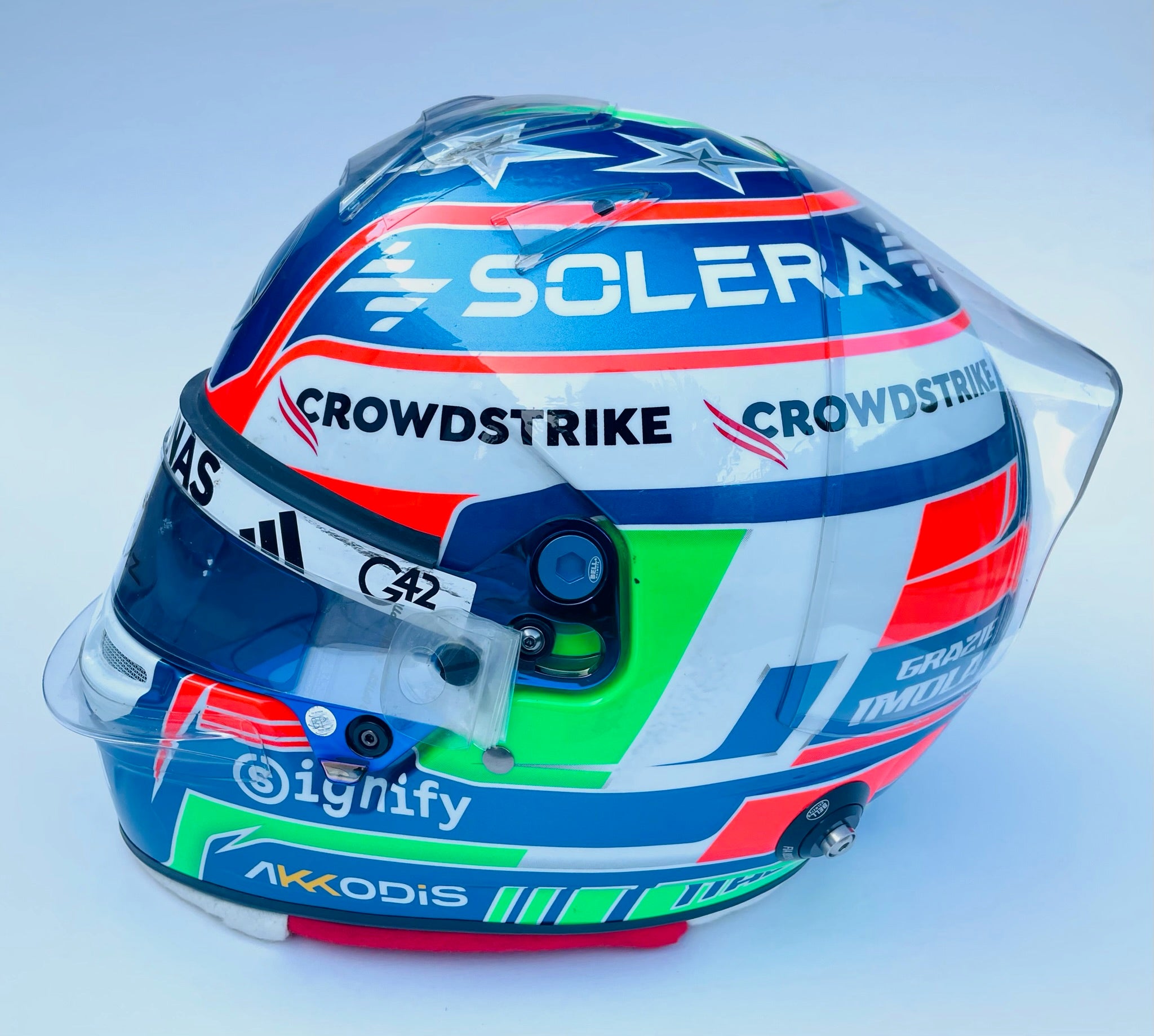 2025 Kimi Antonelli Signed Emilia Romagna GP Race Used Mercedes F1 Helmet