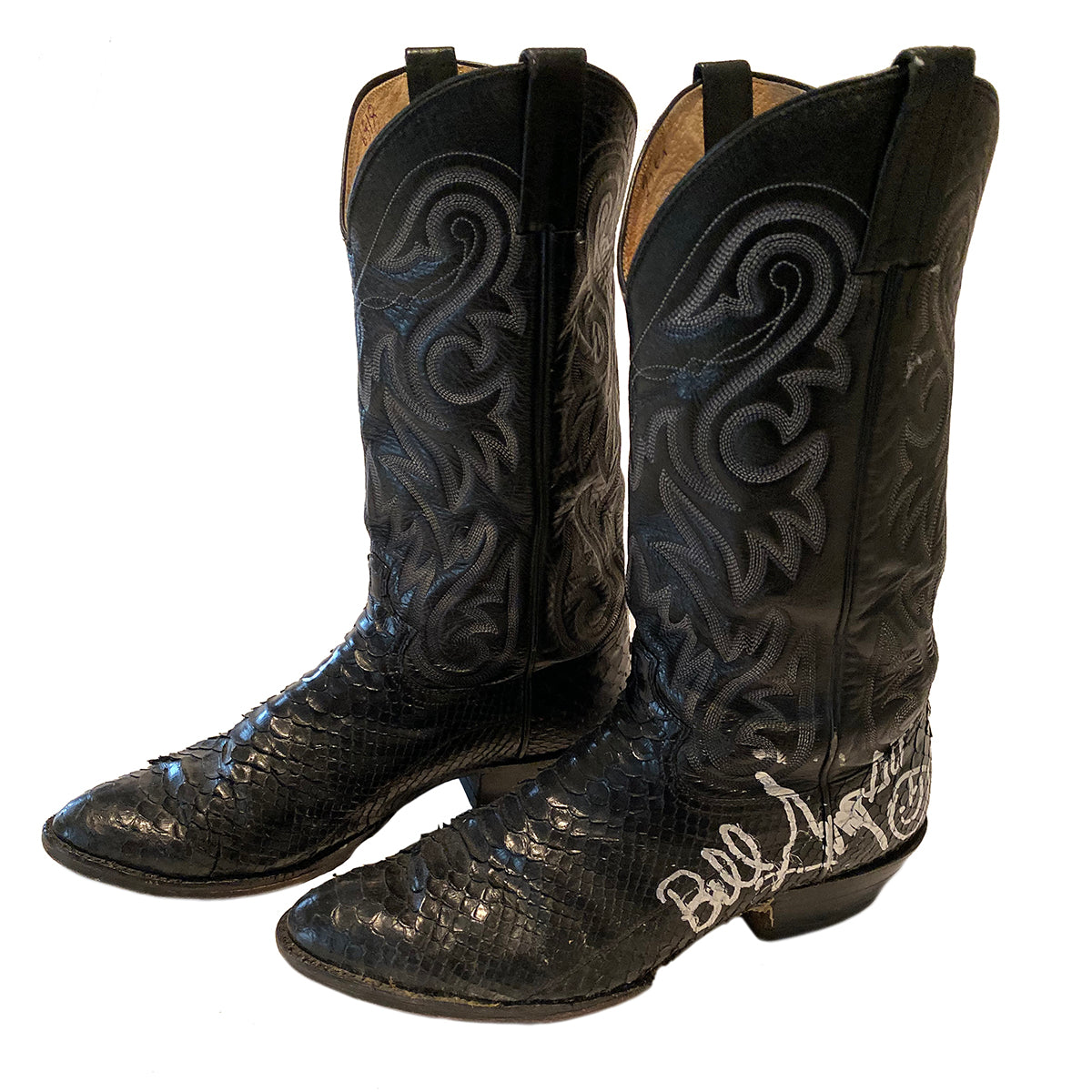 2000 Bill Simpson Signed Worn Cowboy Boots