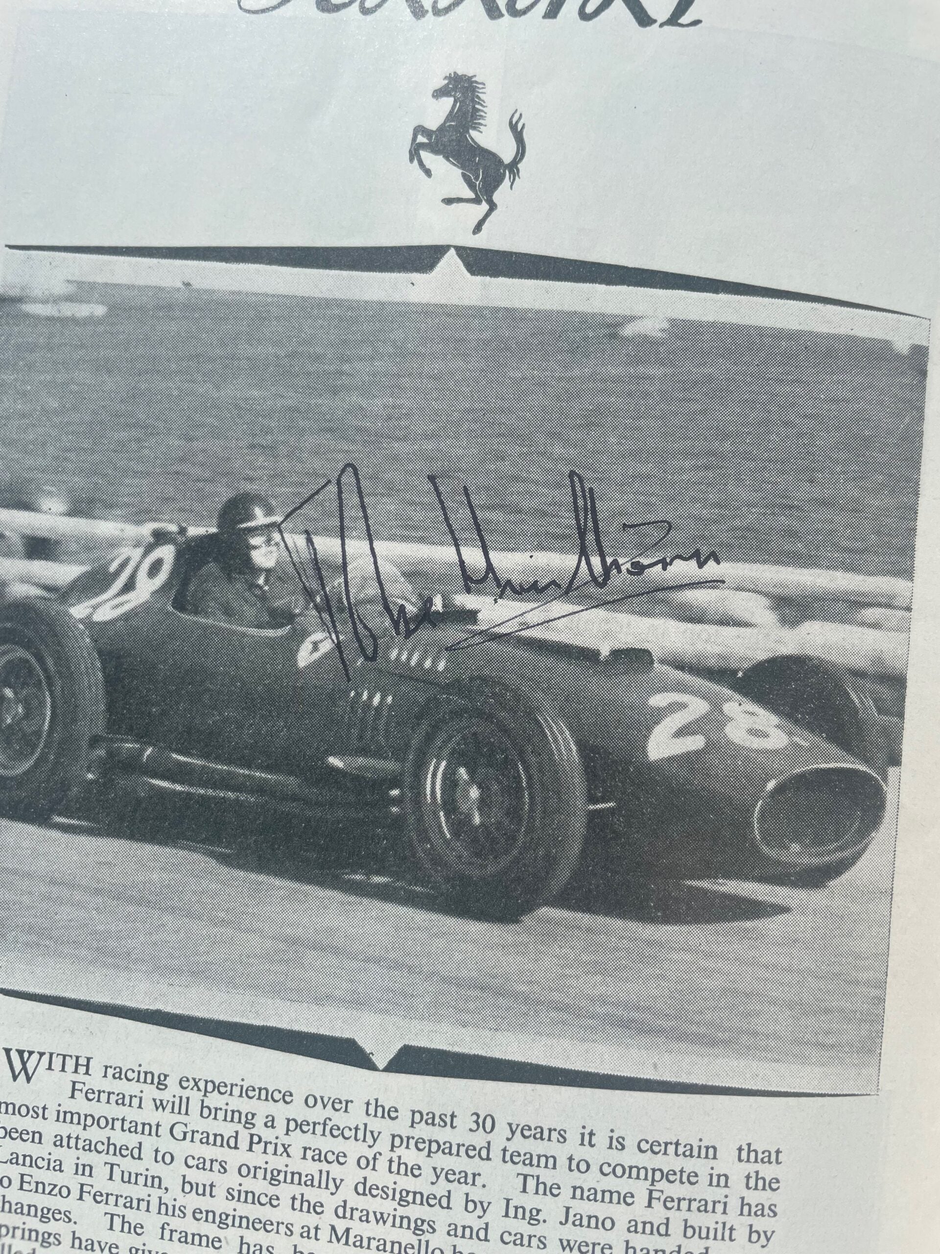 1957 Hawthorn / Collins/ Fangio / Brabham / Moss + More Signed European Grand Prix F1 Aintree Program