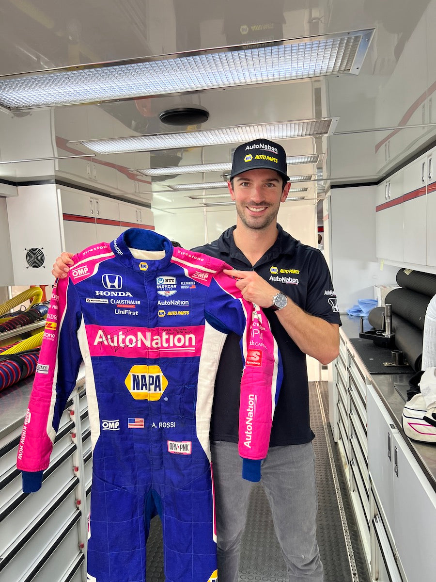 2022 Alexander Rossi Signed Race Winning Gallagher Grand Prix IndyCar Suit