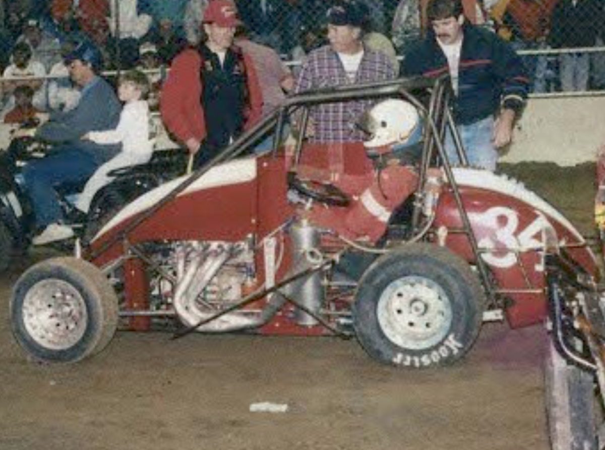 1996 Kevin Olson USAC Midget 'Chili Bowl' Race Used Helmet