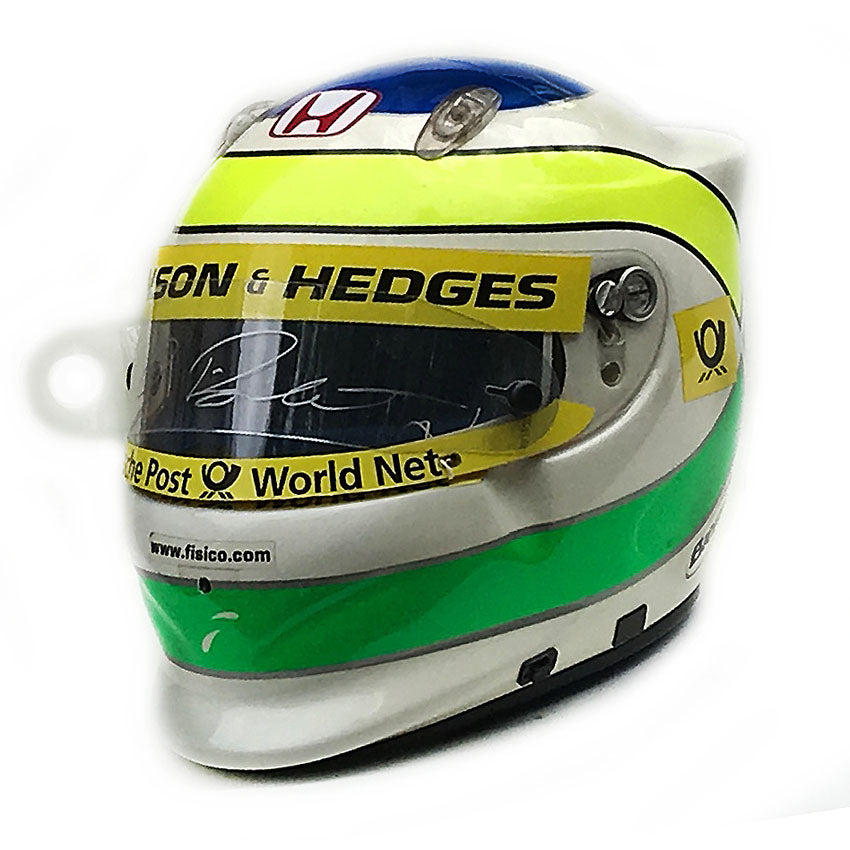 2002 Giancarlo Fisichella Autographed Race Used Jordan F1 Helmet