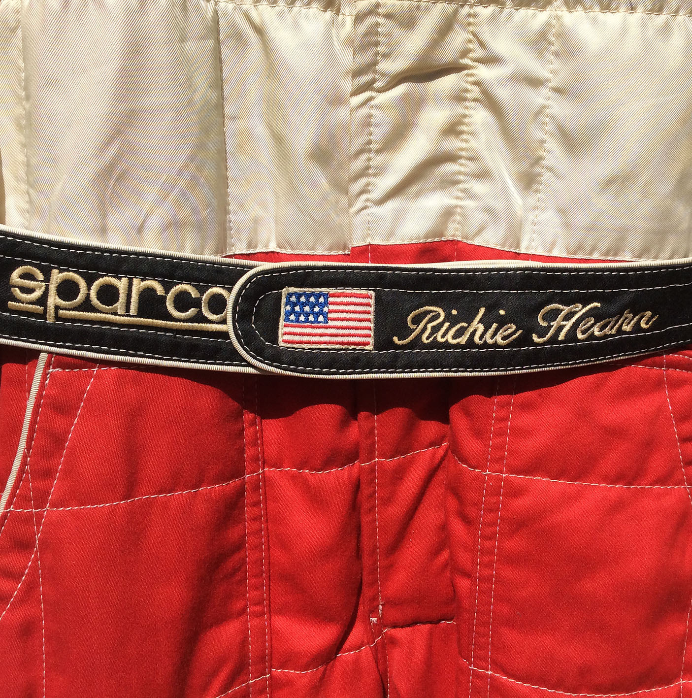 1997 Richie Hearn, signed race worn suit