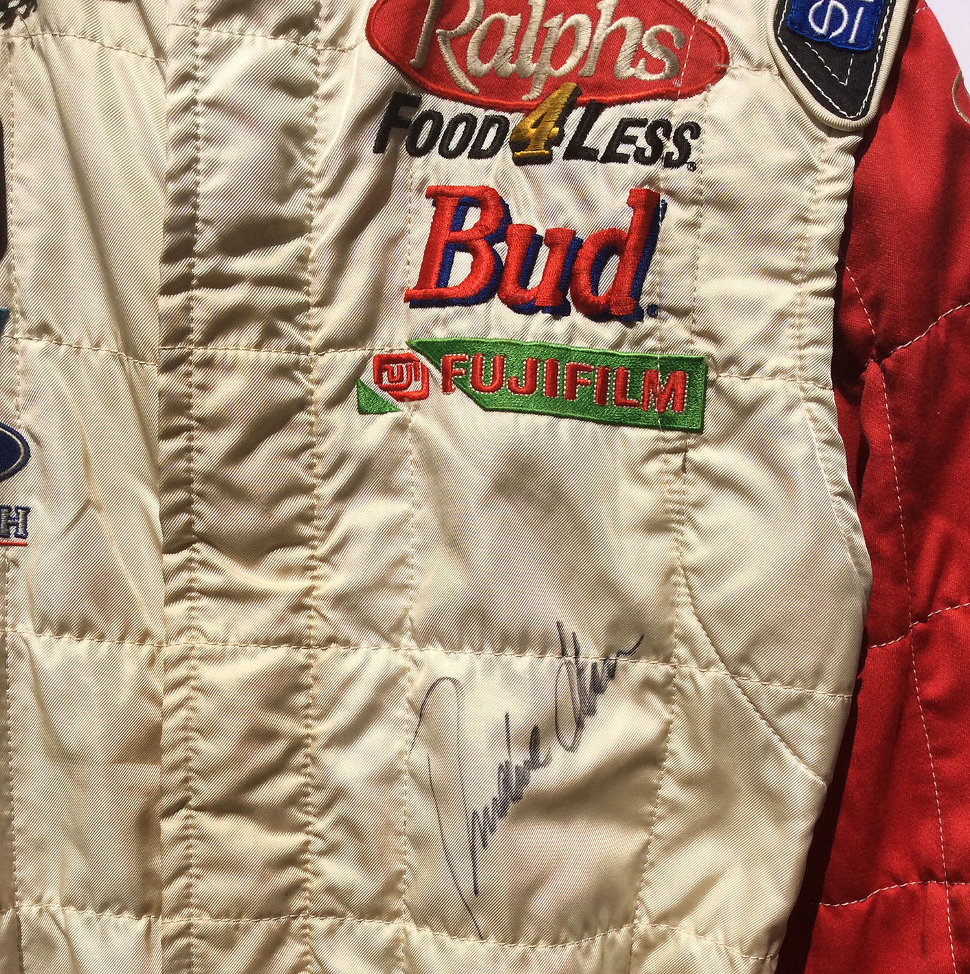 1997 Richie Hearn, signed race worn suit