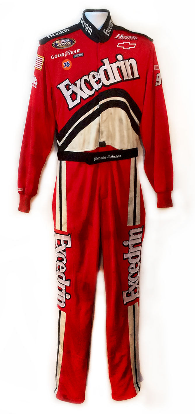 2001 Jimmie Johnson Herzog Race Worn Motorsports 'Excedrin' NASCAR Suit