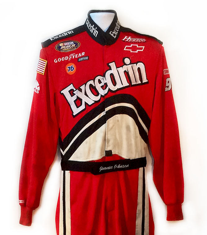 2001 Jimmie Johnson Herzog Race Worn Motorsports 'Excedrin' NASCAR Suit