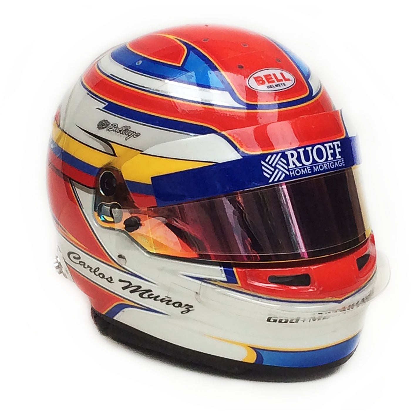 2018 Carlos Munoz Autographed Indianapolis 500 Used Andretti Autosport IndyCar Helmet