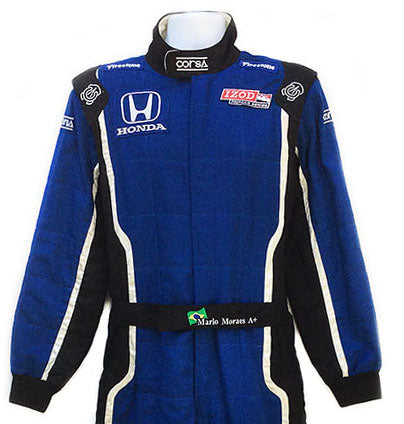 2010 Mario Moraes Race Worn KV Racing IndyCar Suit