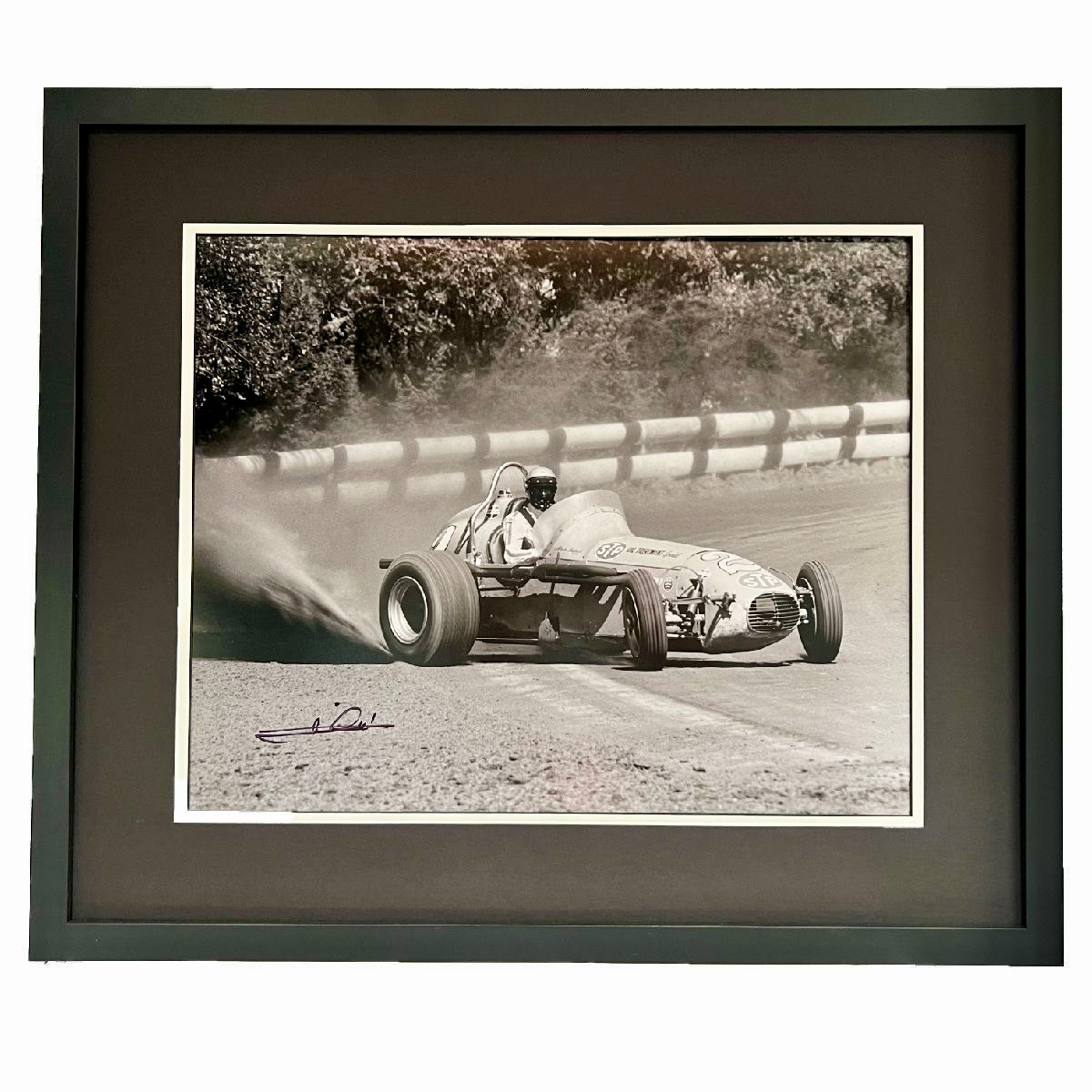 1969 Mario Andretti Signed Sacramento Dirt Champ Car 16x20" Limited Edition /25 Framed Photo