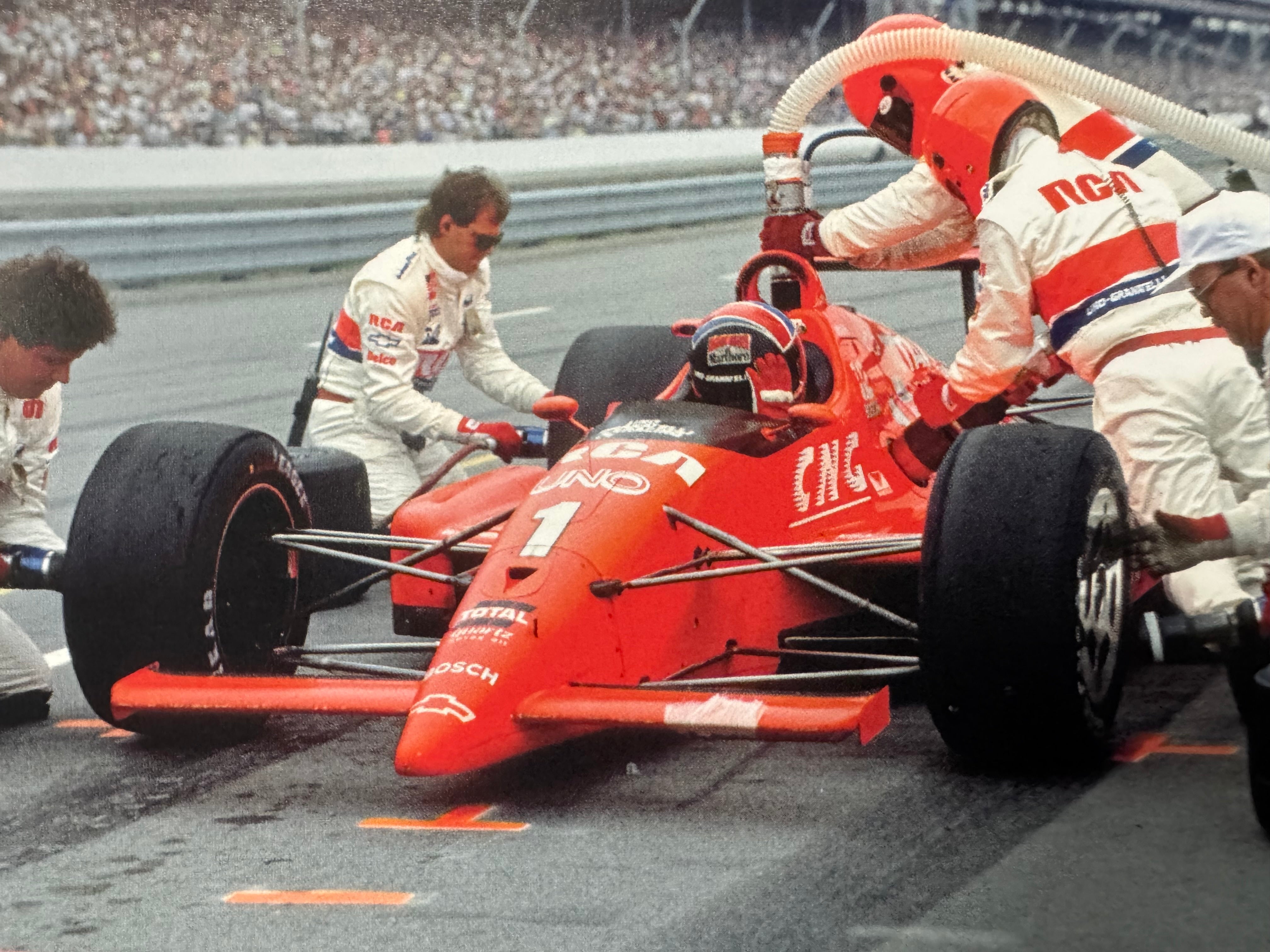 1991 Arie Luyendyk Signed Race Used Granatelli Racing IndyCar Helmet