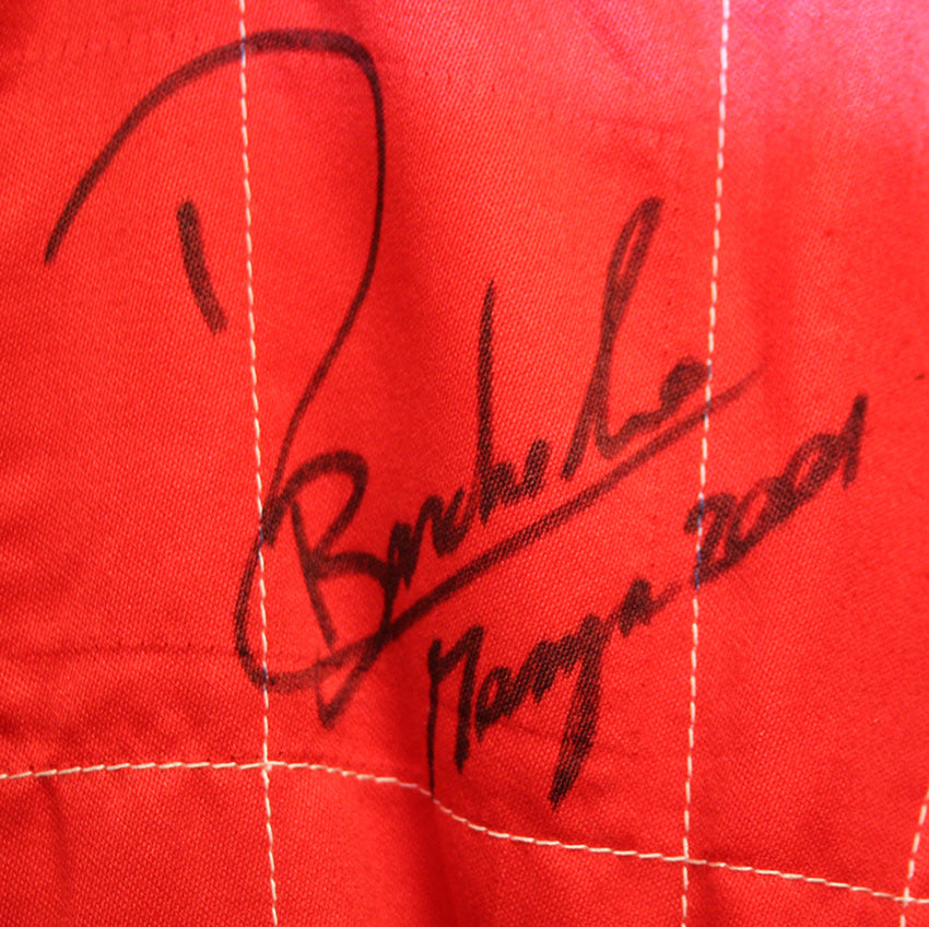 2001 Rubens Barrichello Signed Race Used Italian GP Ferrari F1 Suit