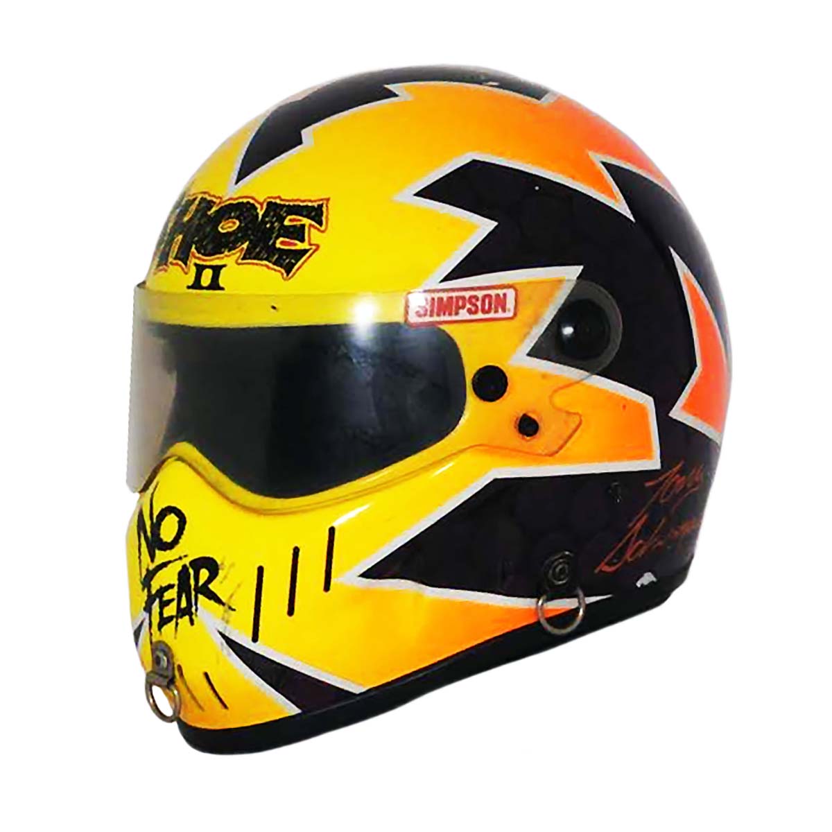 Drag Racing Helmets Front Tony Schumacher Race Used Drag Racing Helmet