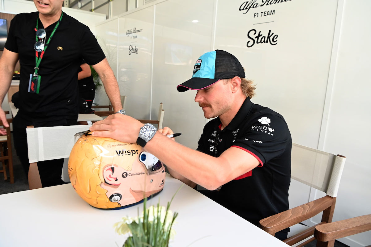 2023 Valtteri Bottas Pre Season Testing Worn Alfa Romeo F1 Helmet