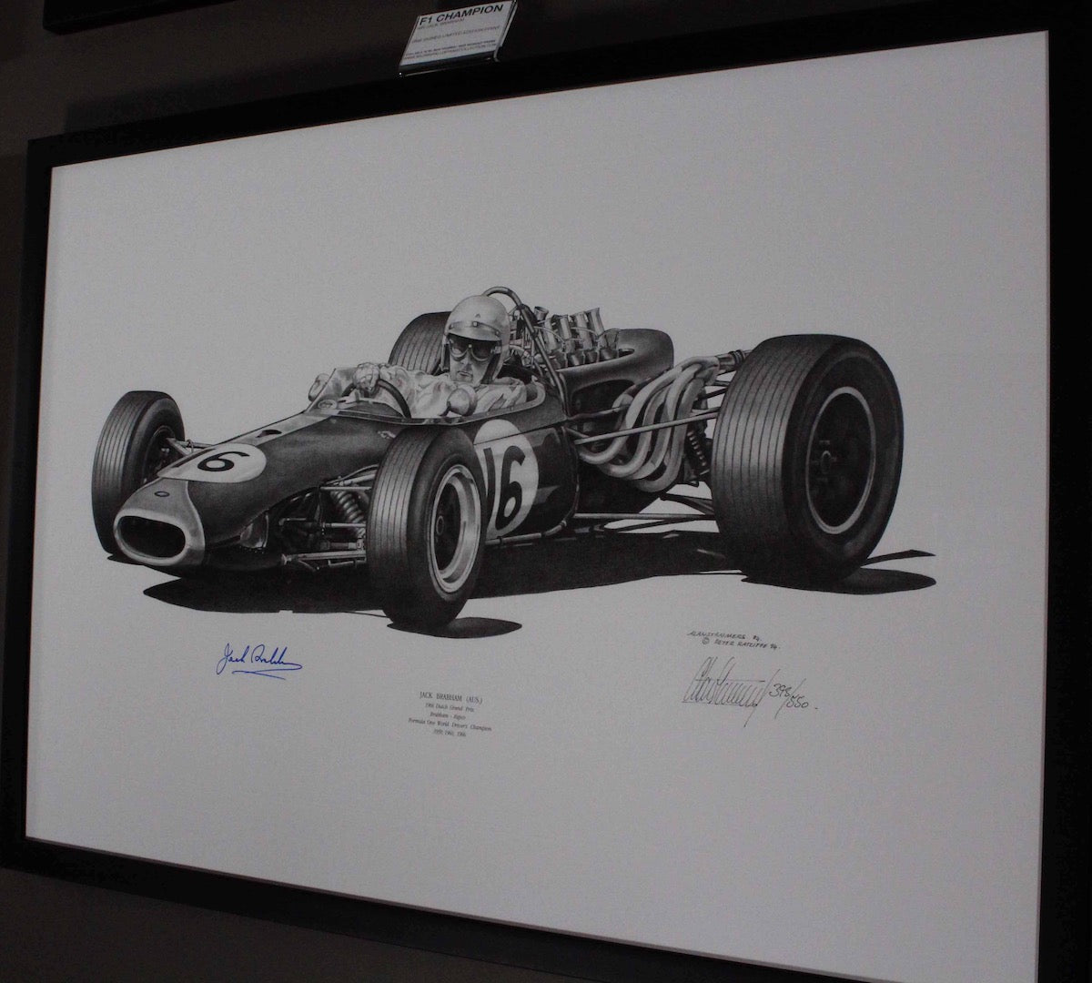 1966 Sir Jack Brabham F1 Champion Limited Edition Autographed Print