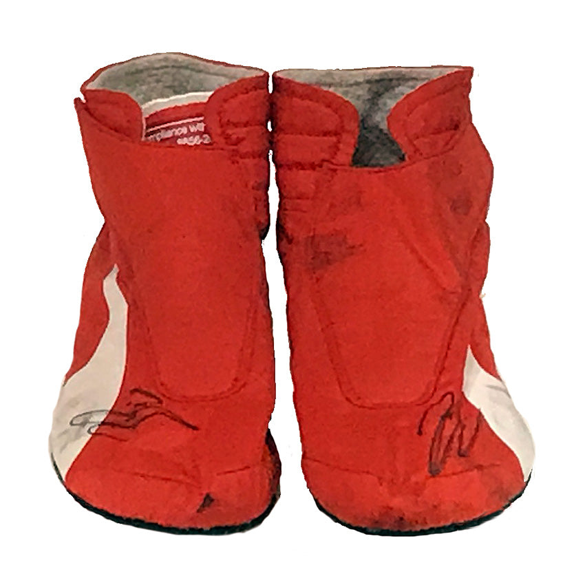 2018 Kimi Räikkönen Signed Race Worn Ferrari F1 Boots