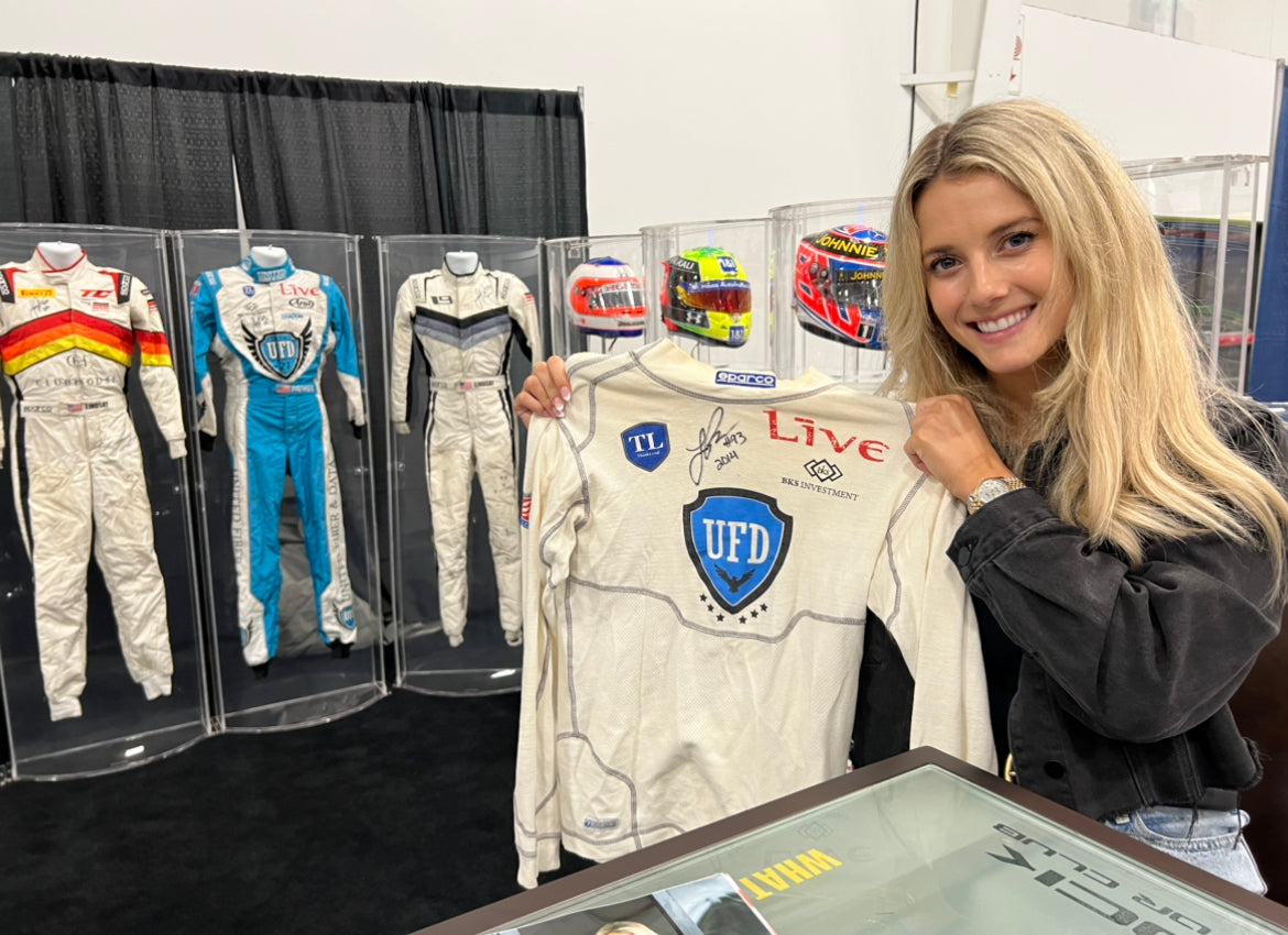 2014-2022 Lindsay Brewer Signed Race Used UFD Karting Plus Early Career Nomex Shirt And Pants