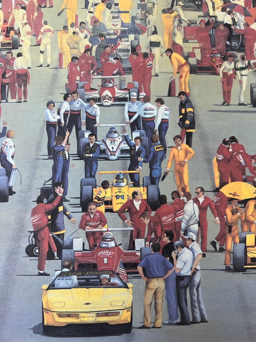 1986 Bobby Rahal & Randy Lanier Signed Indy 500 Ron Burton 1 of 15 Limited Edition Print