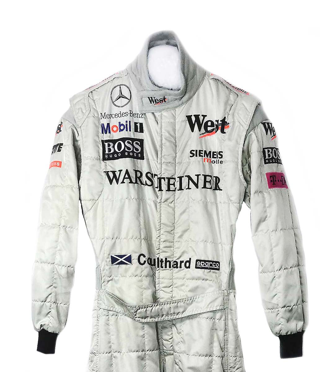 2001 David Coulthard Race Worn McLaren Formula One Suit