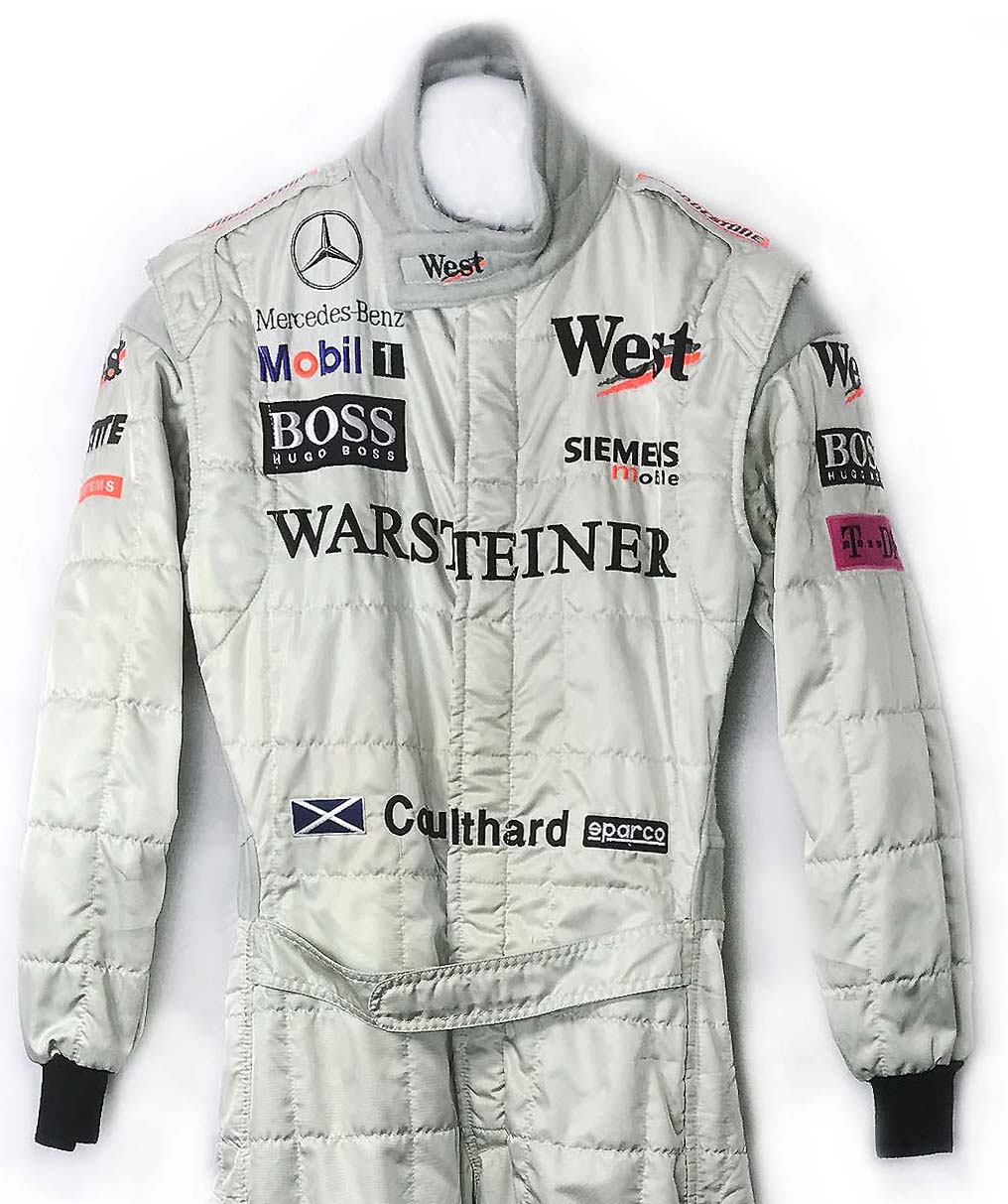 2001 David Coulthard Race Worn McLaren Formula One Suit