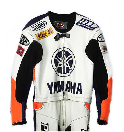 2012 Dominic Beaulac Race Used Yamaha Flat Track & Ice Racing Leathers