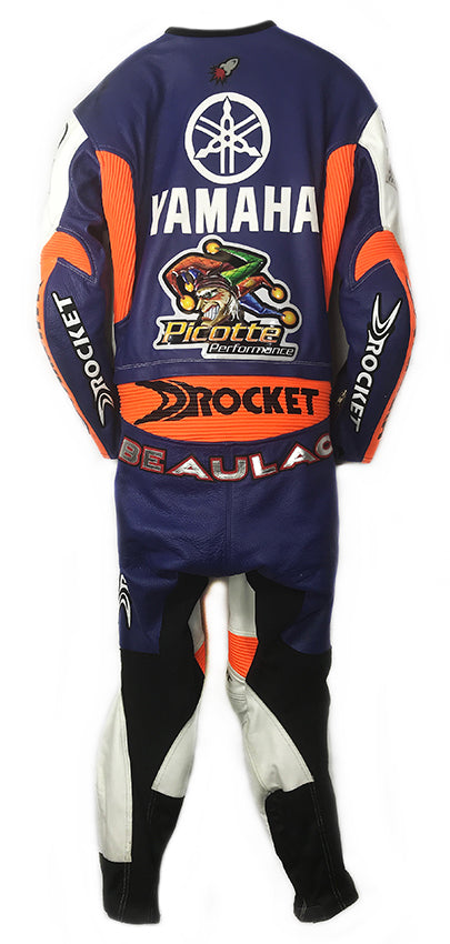 2012 Dominic Beaulac Race Used Yamaha Flat Track & Ice Racing Leathers