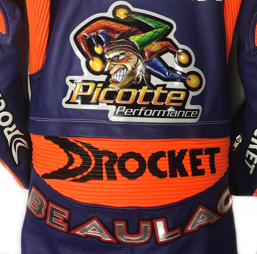 2012 Dominic Beaulac Race Used Yamaha Flat Track & Ice Racing Leathers