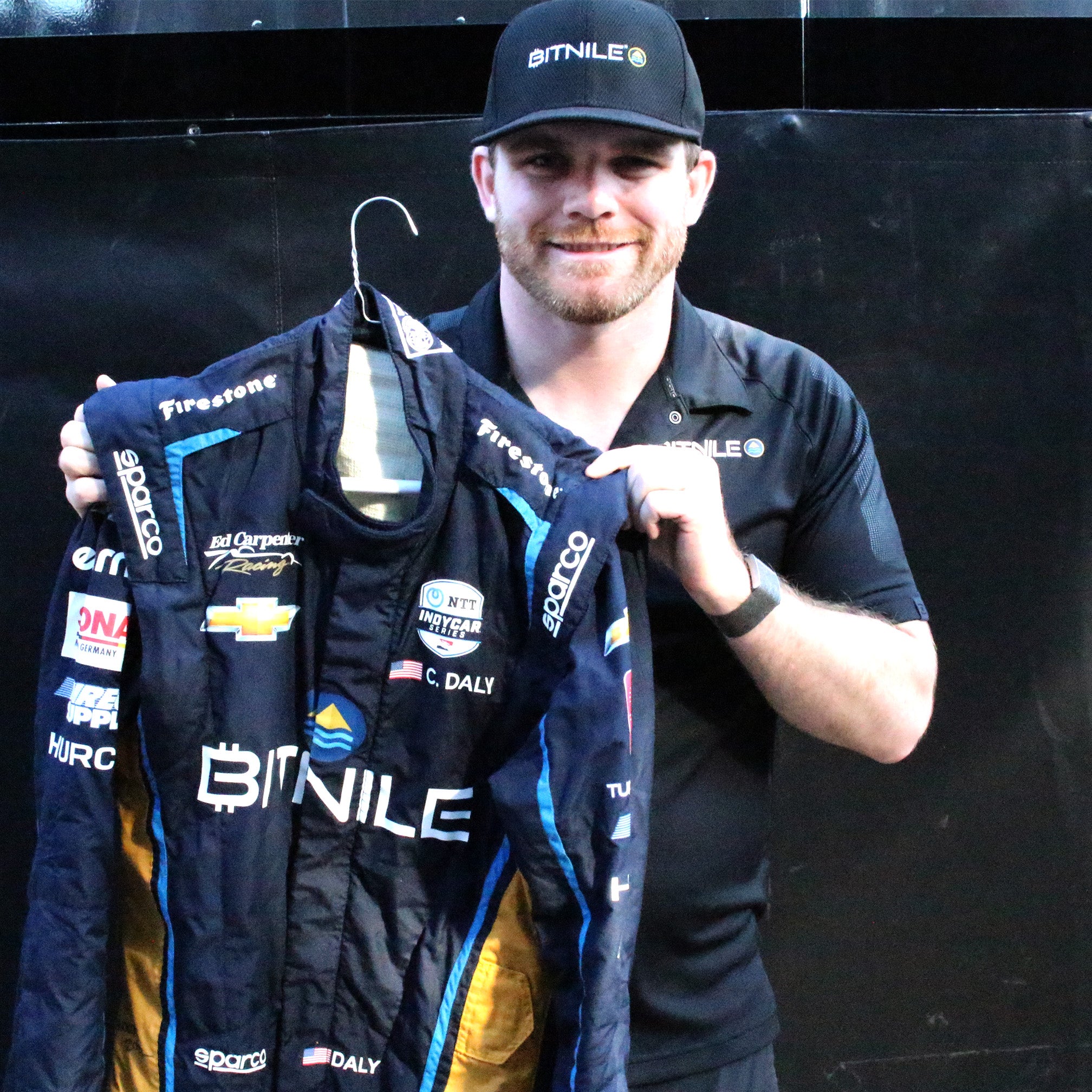 2022 Conor Daly Signed Race Used Ed Carpenter Racing IndyCar Suit