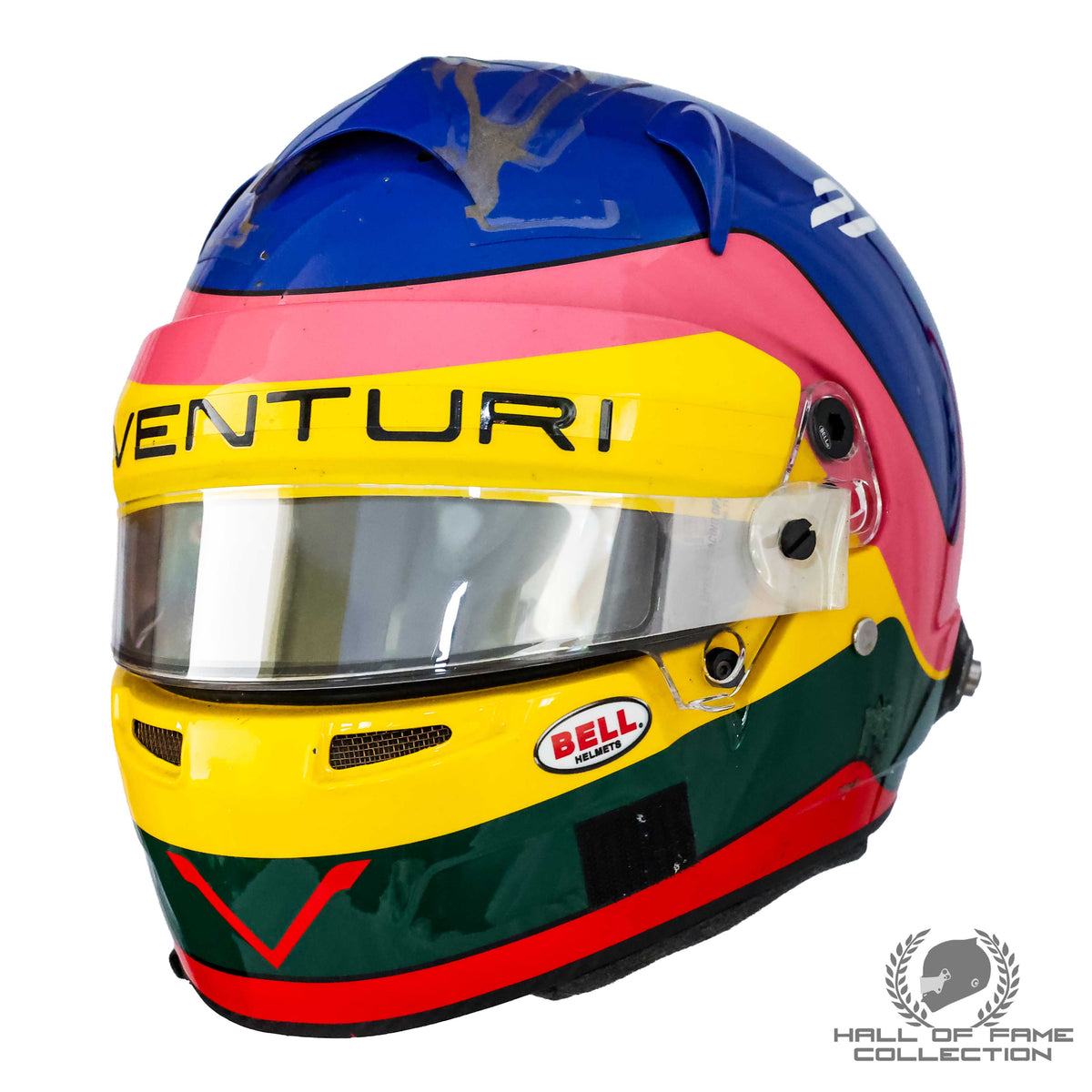 2015/16 Jacques Villeneuve Signed Race Used Venturi Grand Prix Formula E Helmet