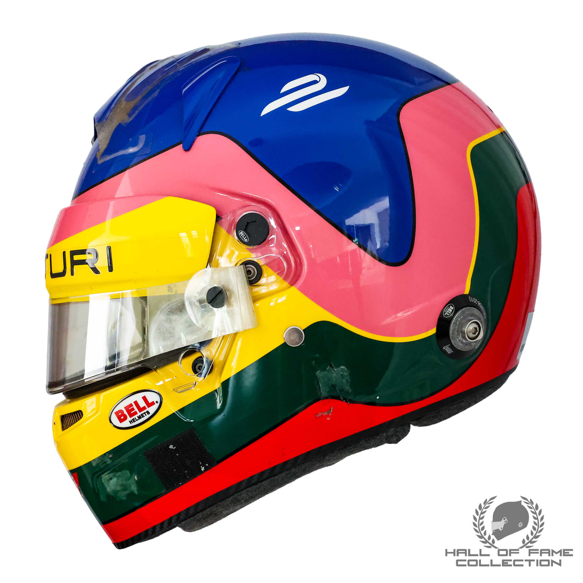 2015/16 Jacques Villeneuve Signed Race Used Venturi Grand Prix Formula E Helmet