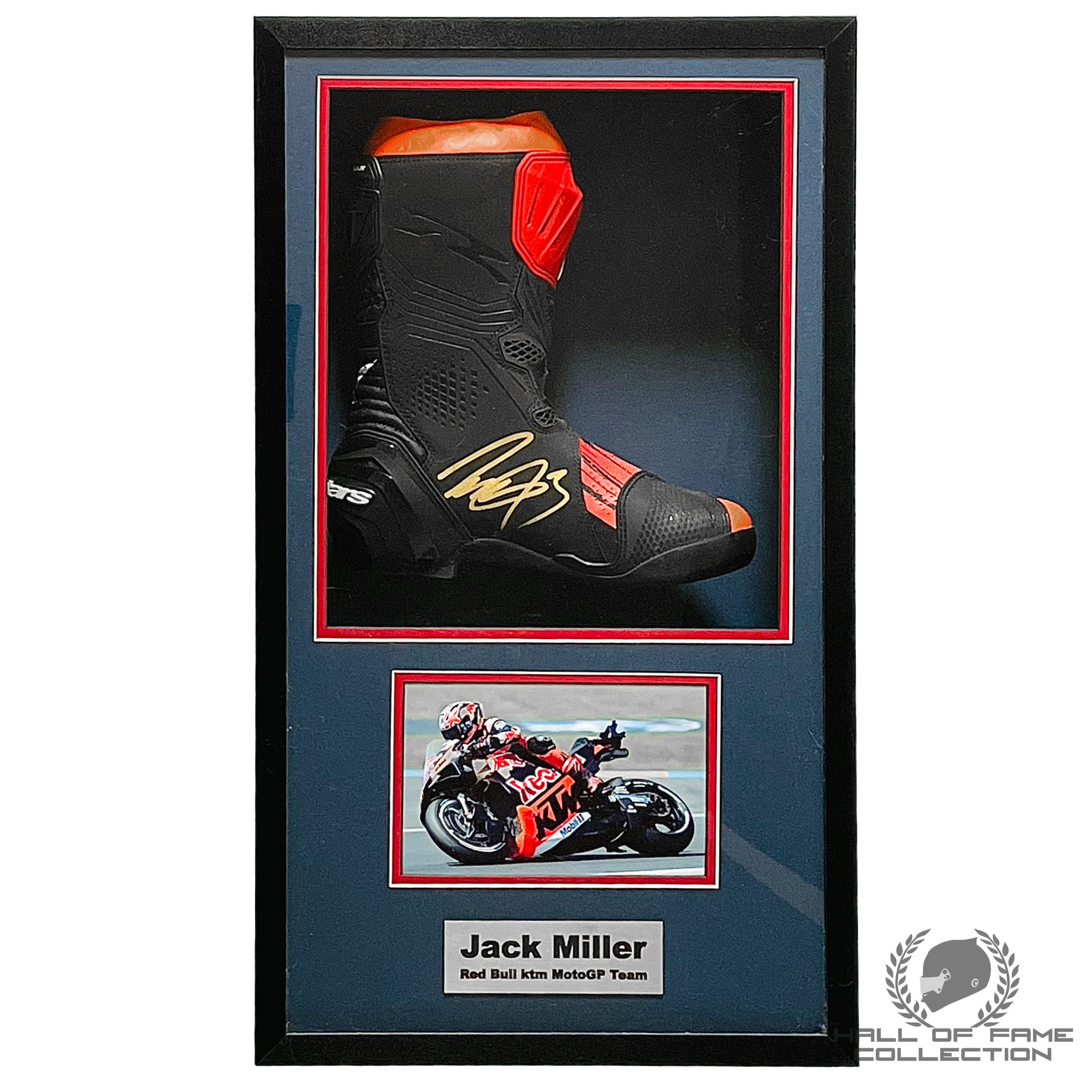 2024 Jack Miller Framed & Signed KTM MotoGP Boot