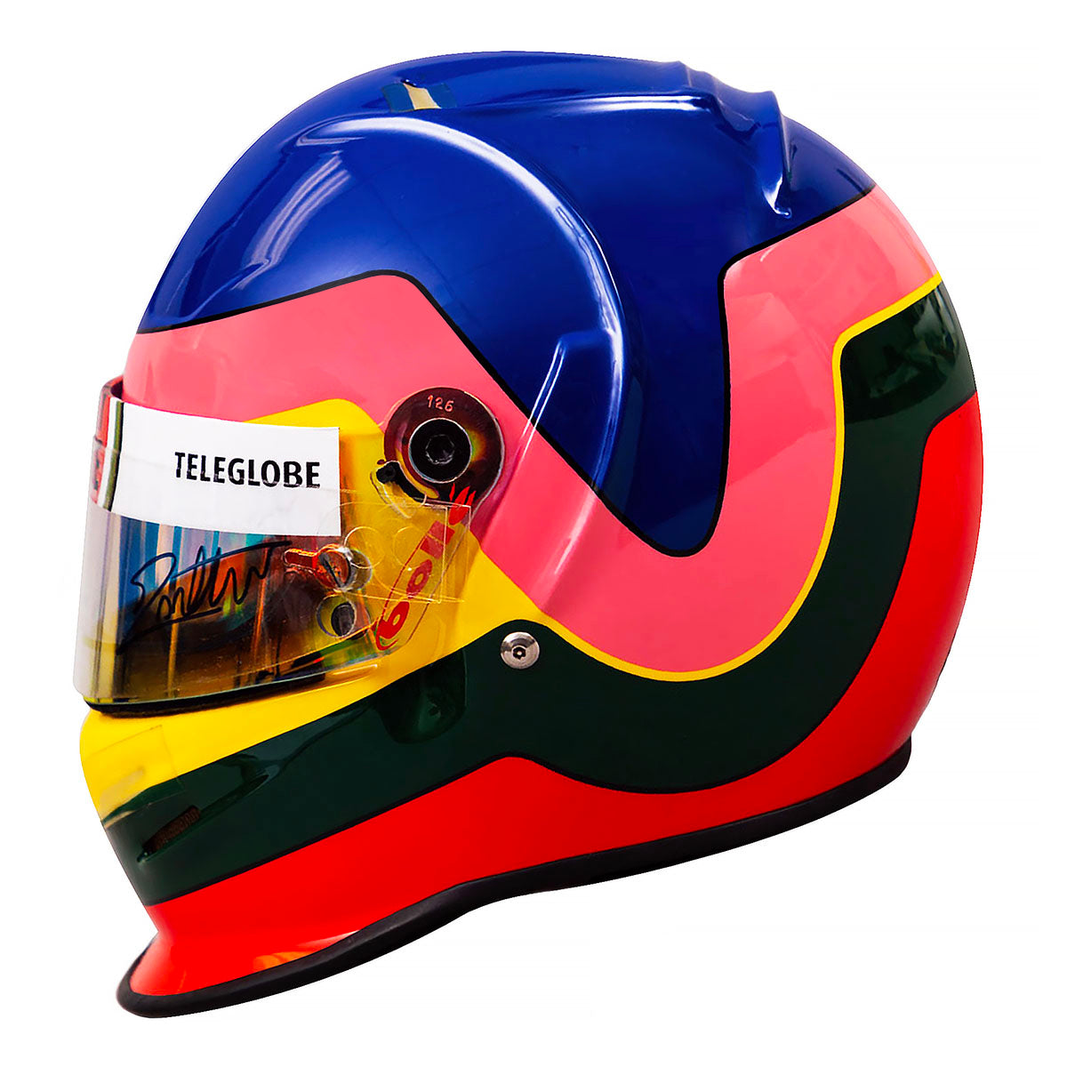 1998/99 Jacques Villeneuve Signed Used BAR Honda Bell F1 Helmet