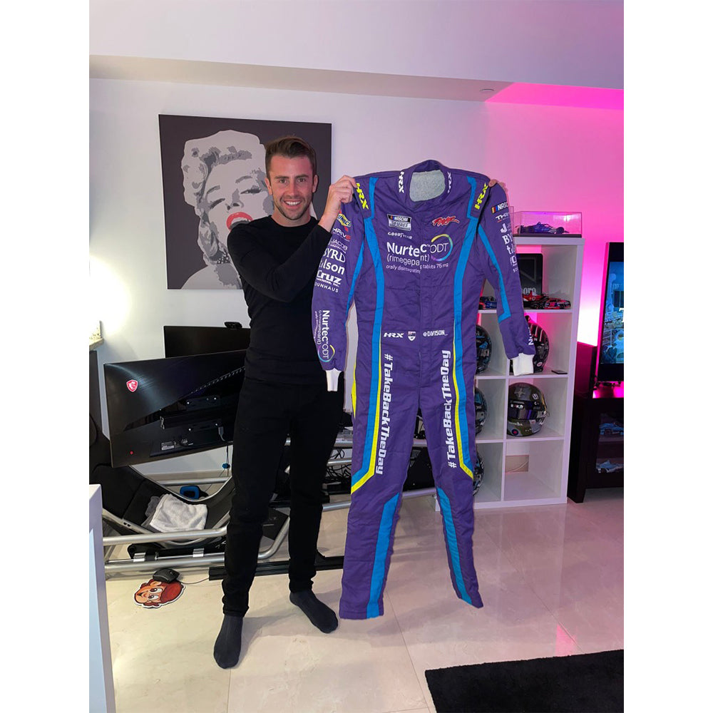 2021 James Davison Signed Race Used Rick Ware Racing Nascar Suit