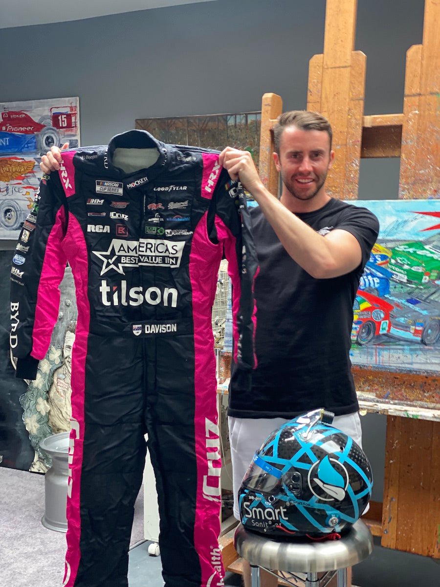 2021 James Davison Signed Race Used Rick Ware Racing NASCAR Suit