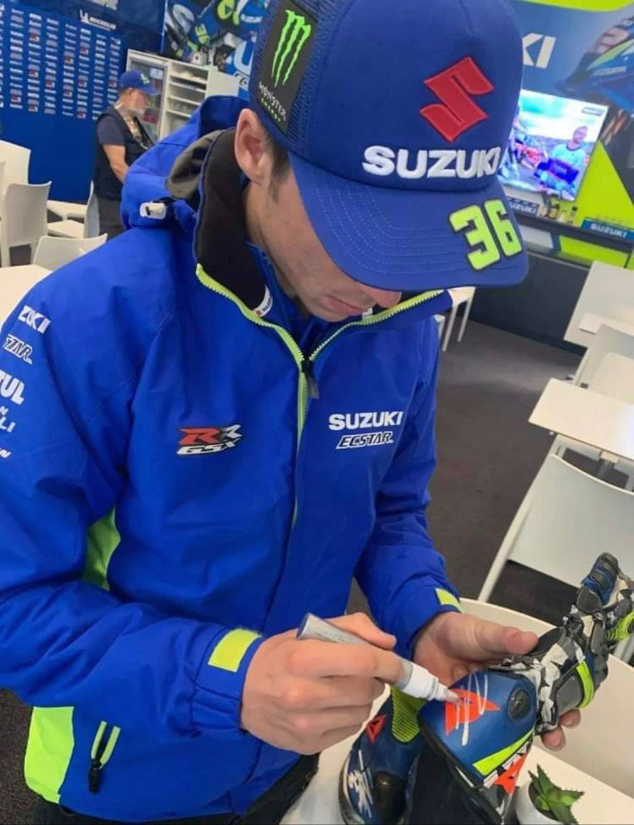 2019 Joan Mir Signed Race Used Suzuki Dainese Rookie MotoGP Gloves