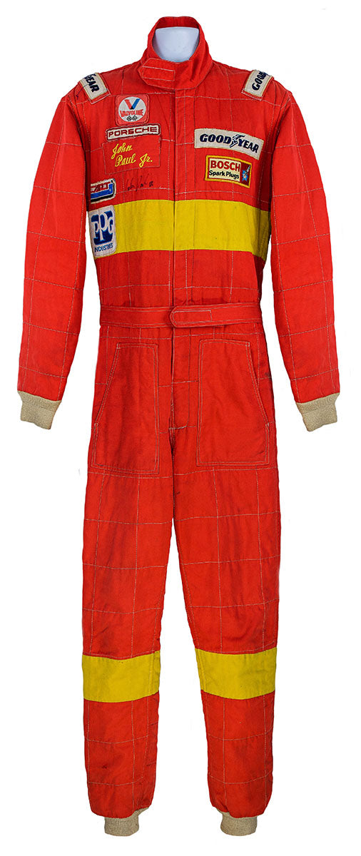 1982 John Paul Jr. Signed Race Winning Sebring 12 Hour Porsche 935 Suit