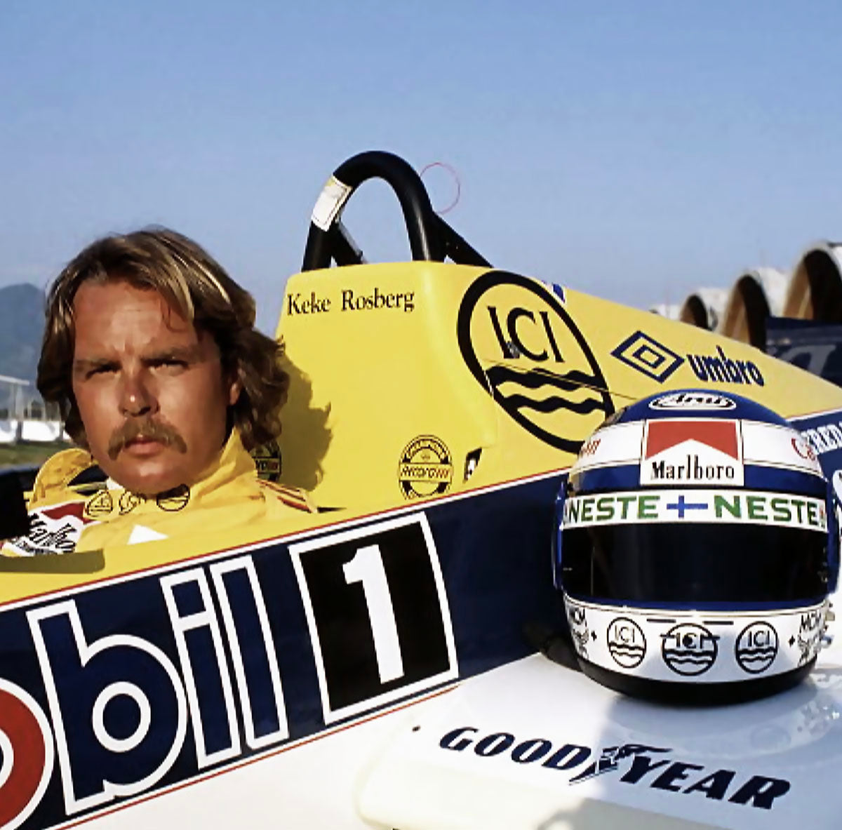 1985 Keke Rosberg Race Used Williams Racing F1 Visor